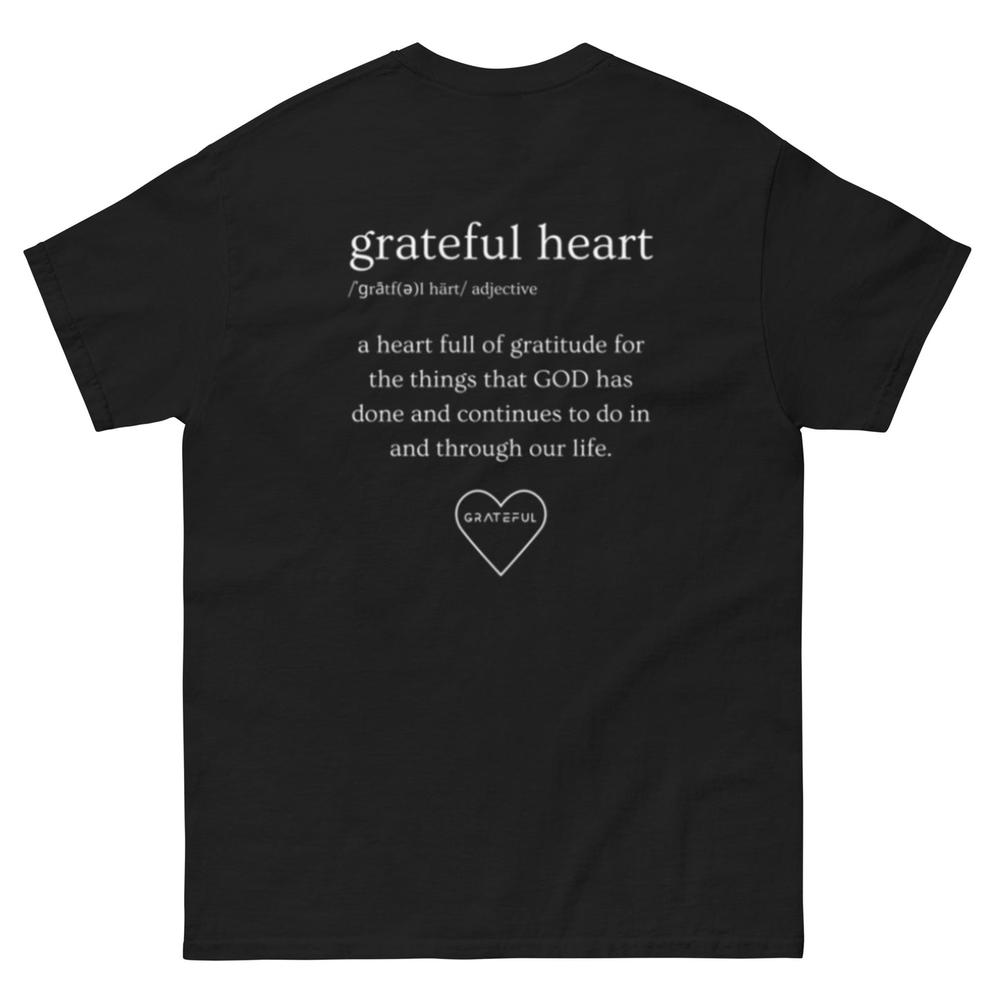 GRATEFUL HEART BRAND "DEFINITION" TEE - Black