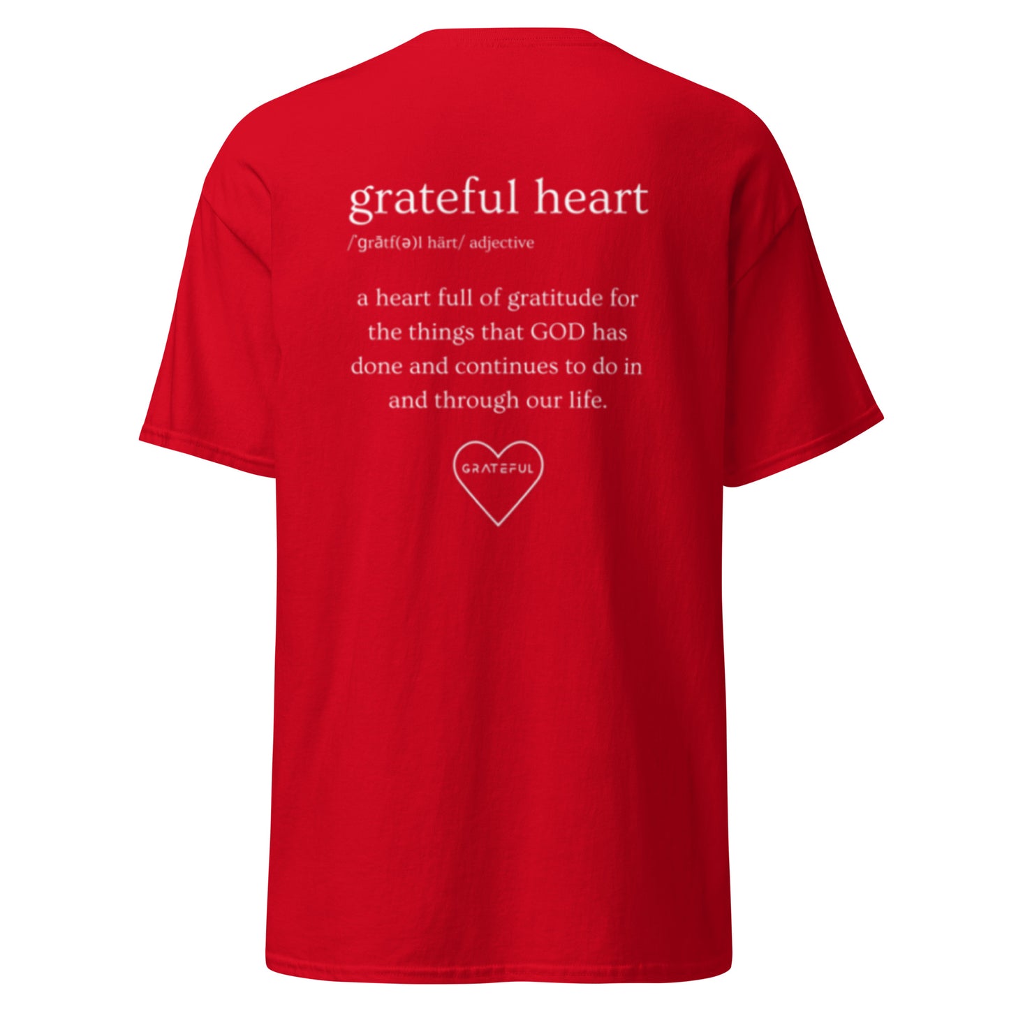 GRATEFUL HEART BRAND "DEFINITION" TEE - Red