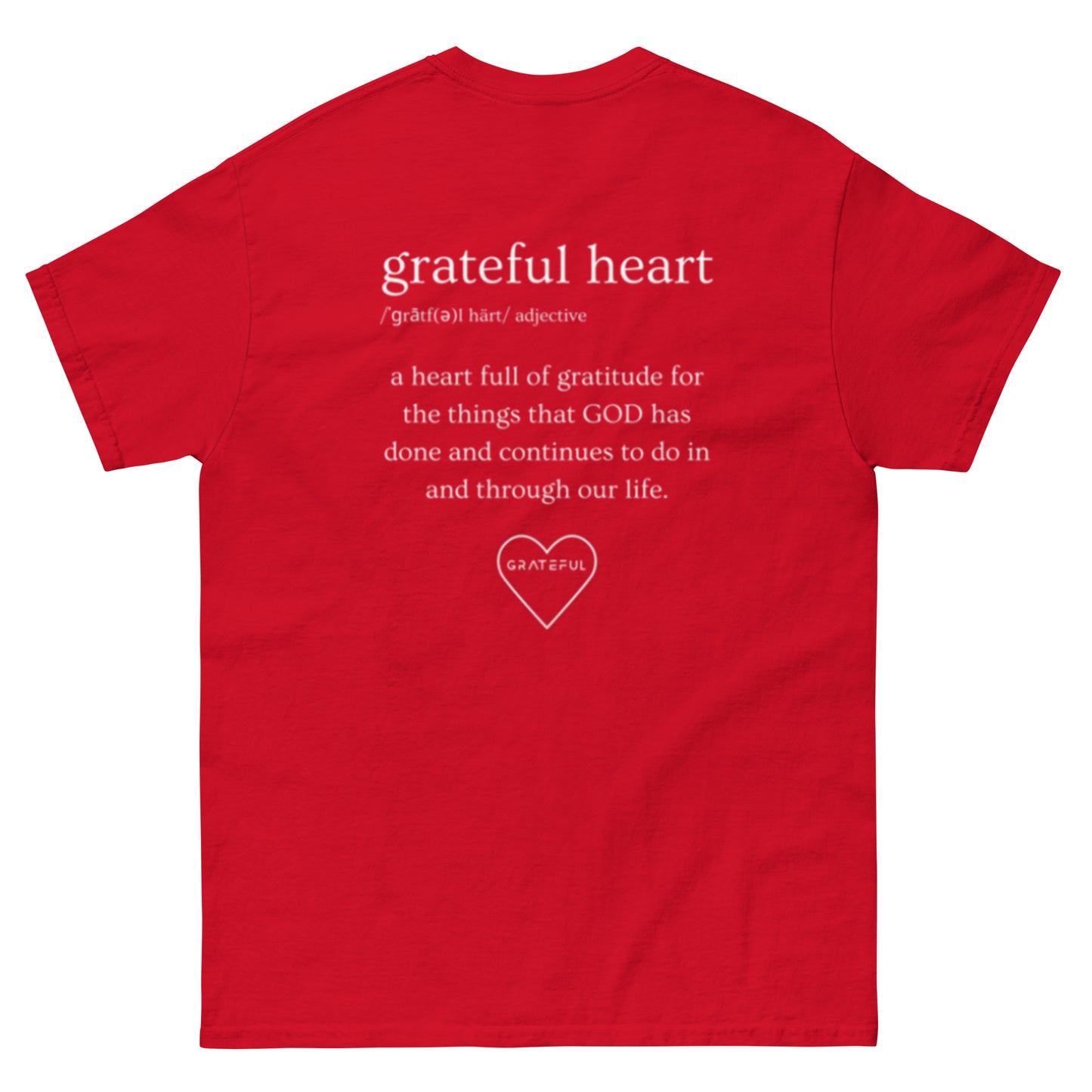 GRATEFUL HEART BRAND "DEFINITION" TEE - Red