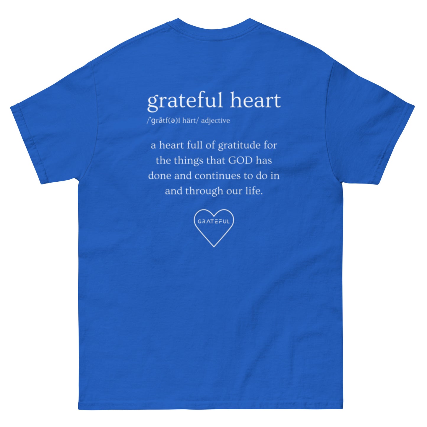 GRATEFUL HEART BRAND "DEFINITION" TEE - Blue