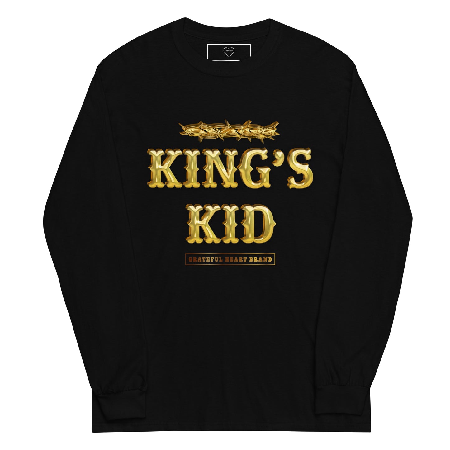 KING'S KID Stamp Long Sleeve Tee - Black