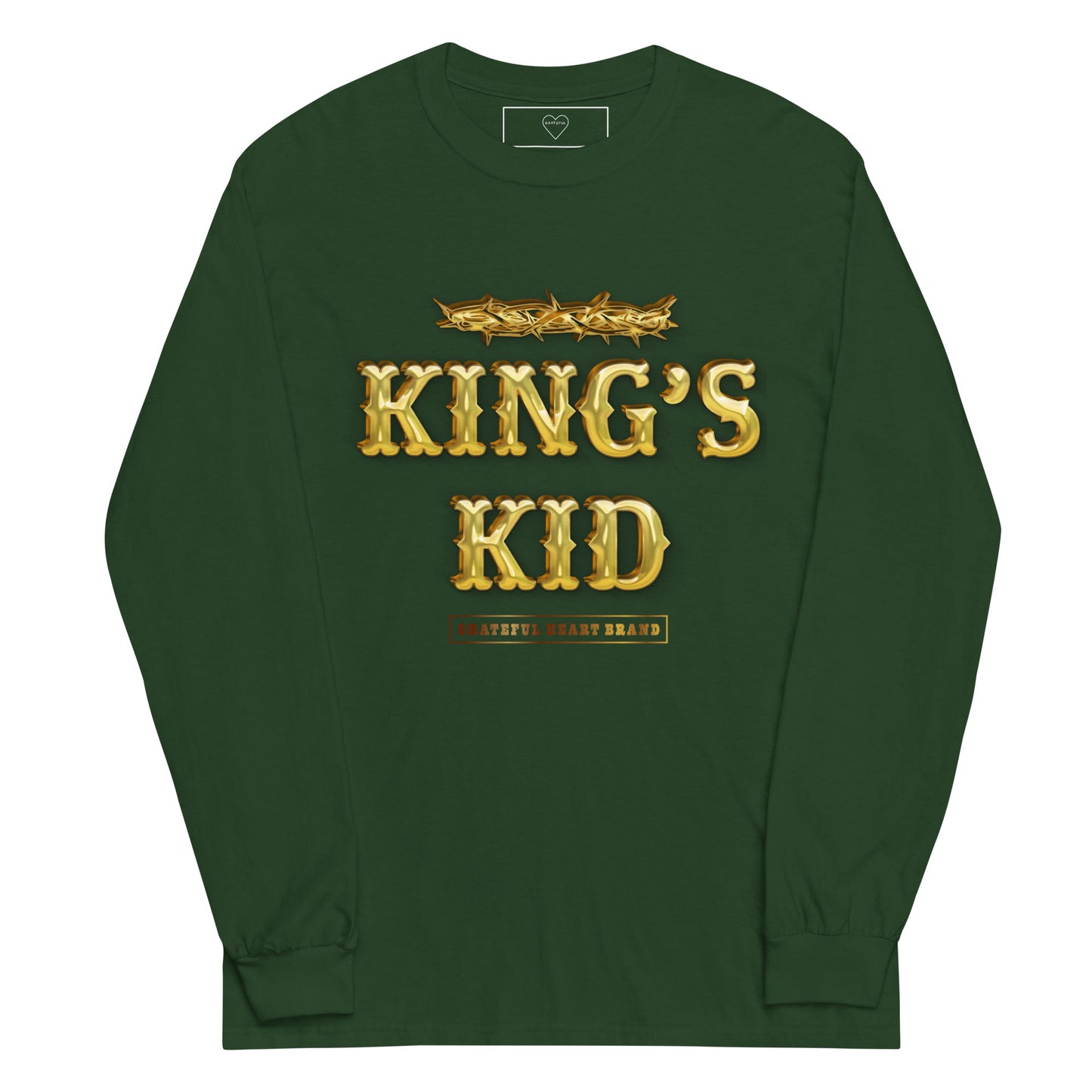 KING'S KID Stamp Long Sleeve Tee - Green