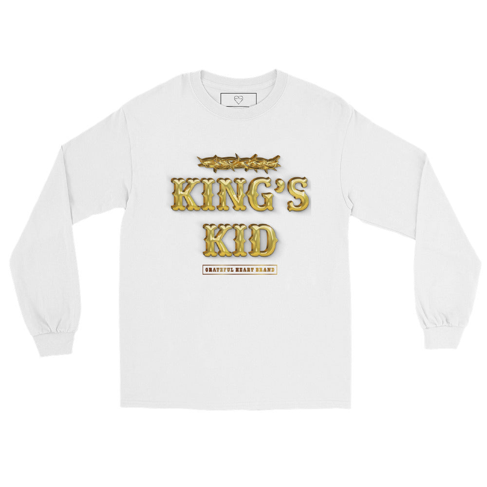 KING'S KID Stamp Long Sleeve Tee - White