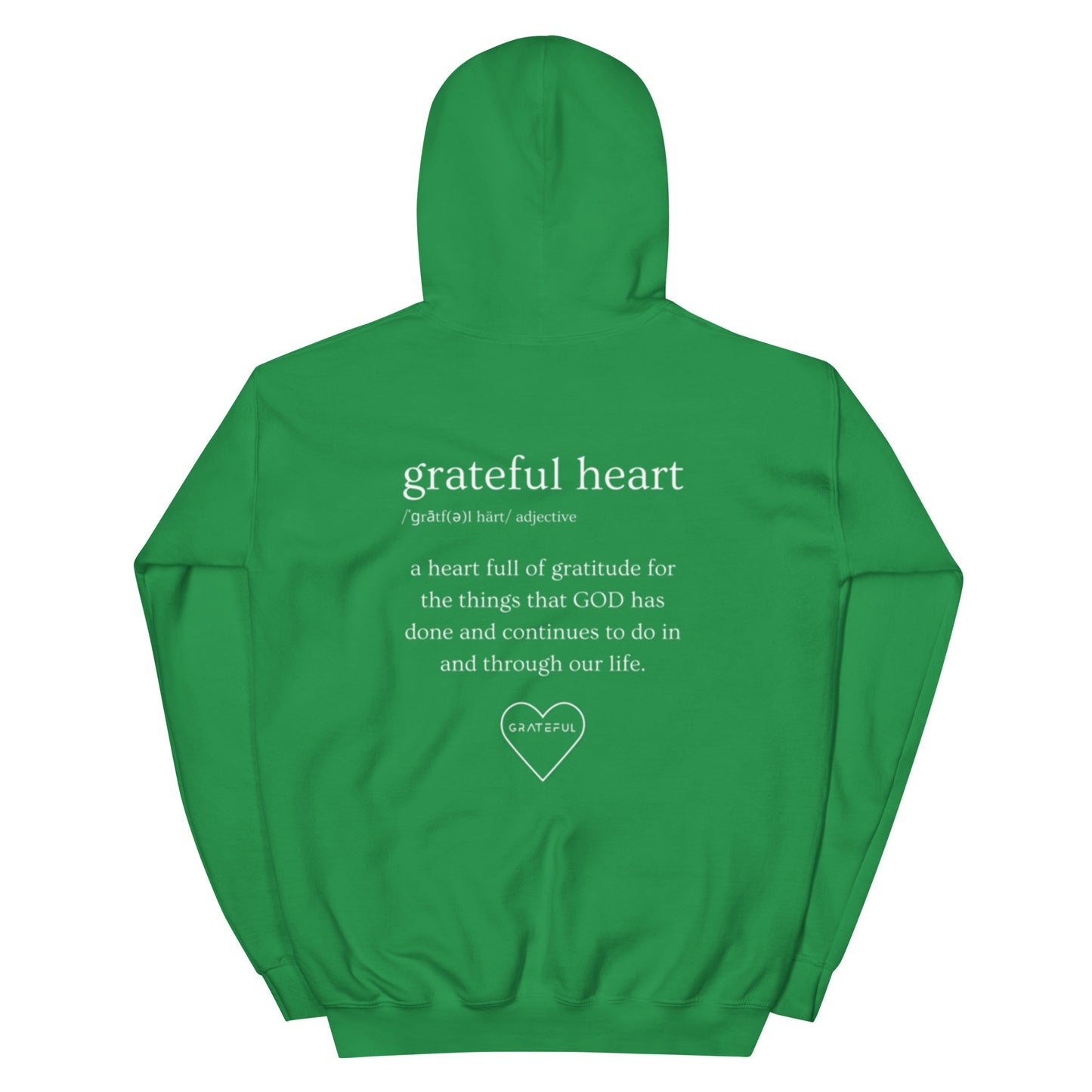 GRATEFUL HEART BRAND "DEFINITION" HOODIE - Green