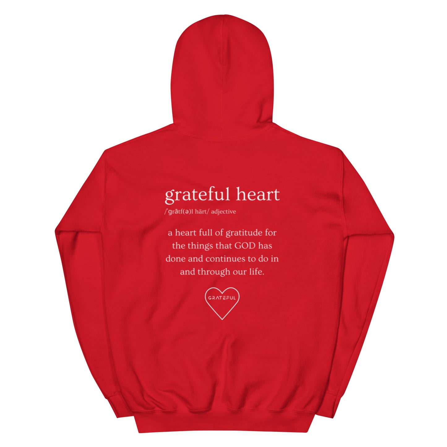 GRATEFUL HEART BRAND "DEFINITION" HOODIE - Red